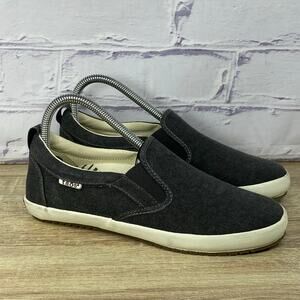Taos Dandy Charcoal Black Slip On Canvas Sneakers Women's Size 7.5 Shoes Gray